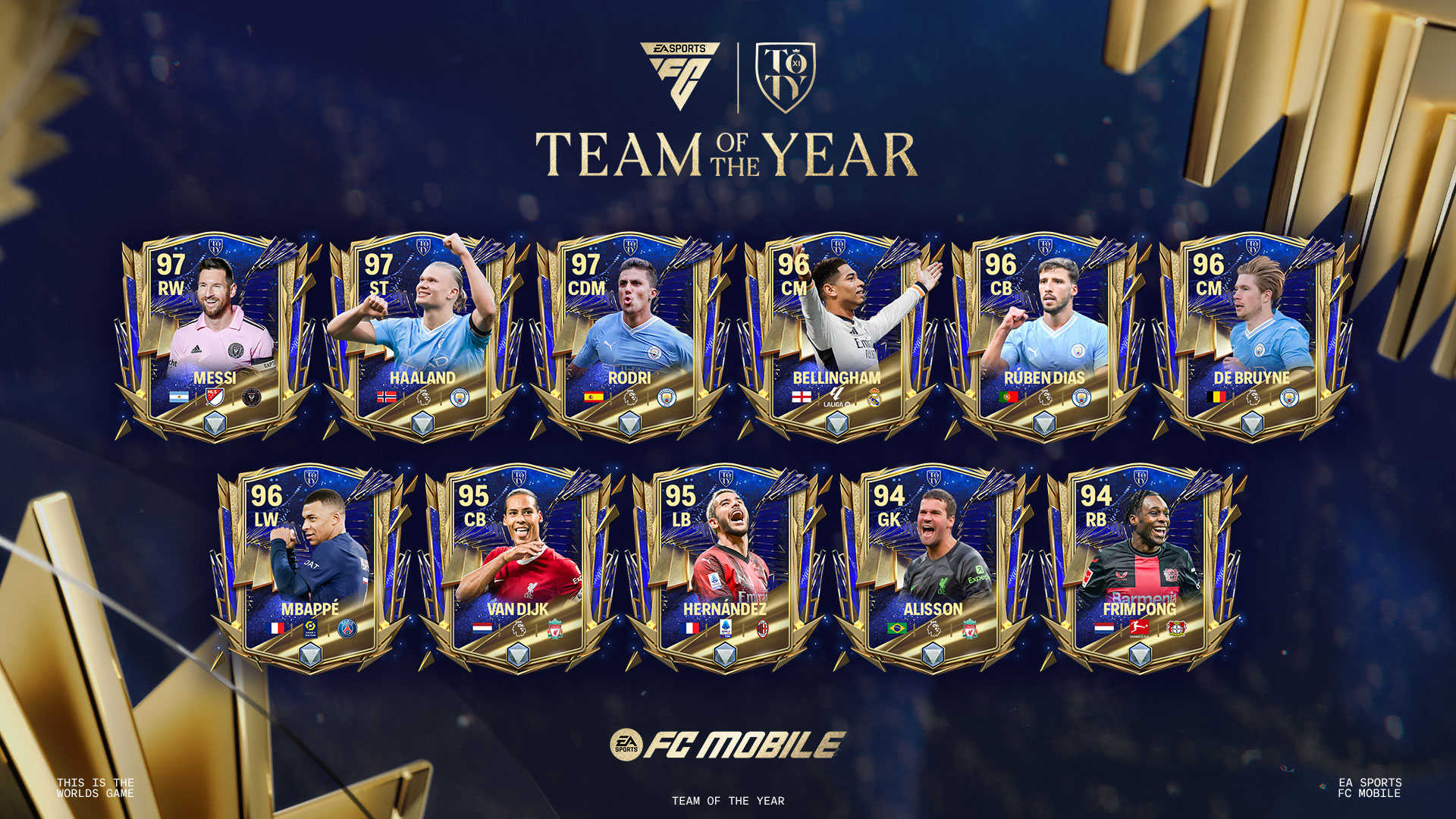 Tim Terbaik Tahun Ini Hadir di EA SPORTS FC Mobile! Rekrutlah Atlet-Atlet Hebat ke Ultimate Team™ Kamu!